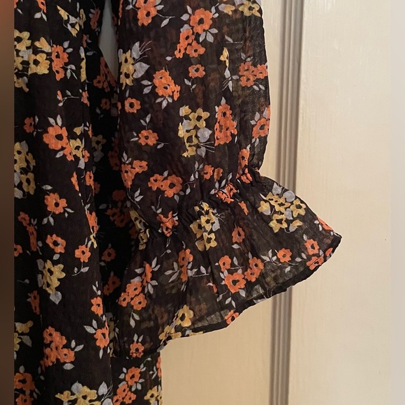 Free People Floral Mini Dress with Shirred Elastic Front - Picture 4 of 11